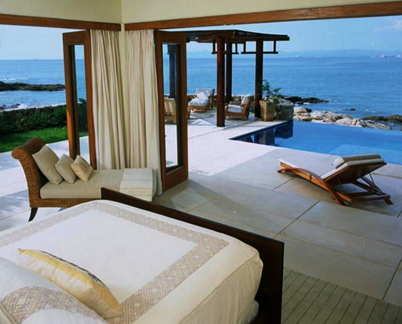Bedroom with Ocean View — White, Serene