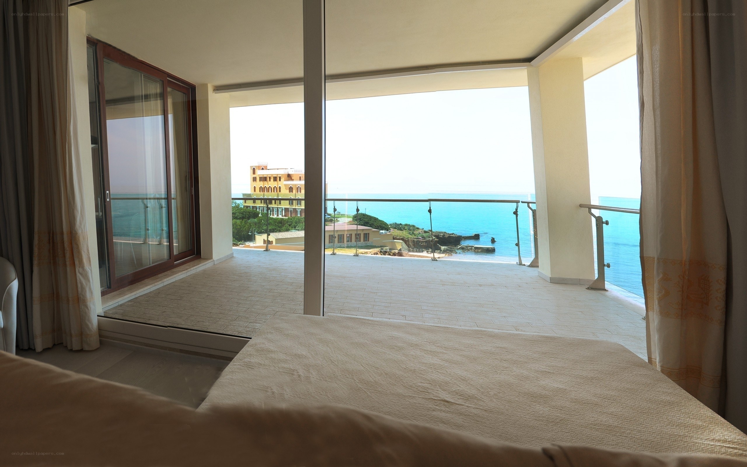 Bedroom with ocean view