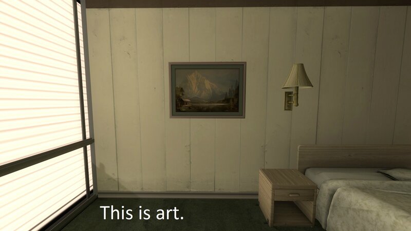 Bedroom with Painting — White