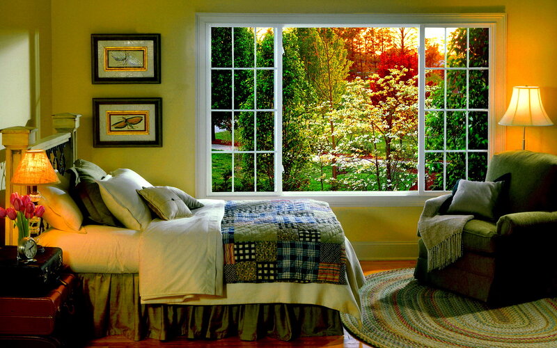 Bedroom with Quilt