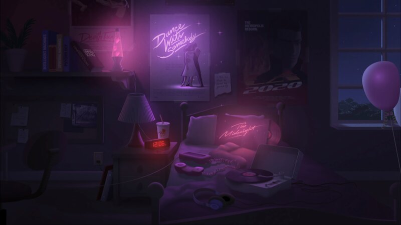 Bedroom with Record Player