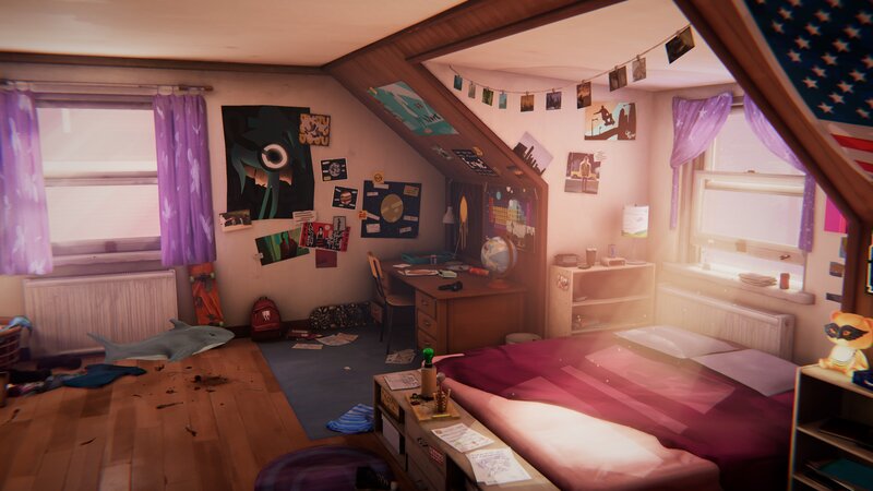 Bedroom with Shark Toy