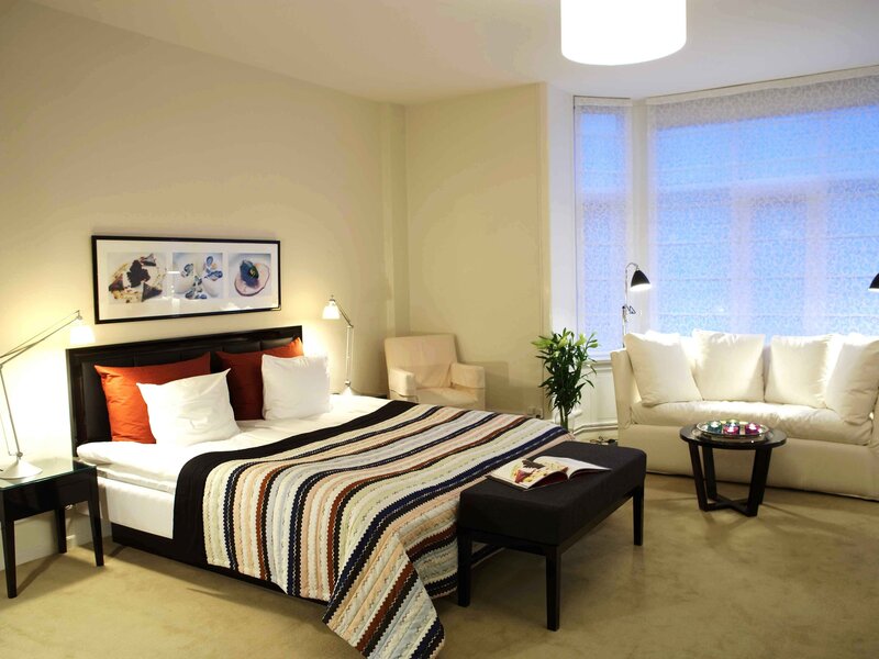 Bedroom with Sofa — Beige