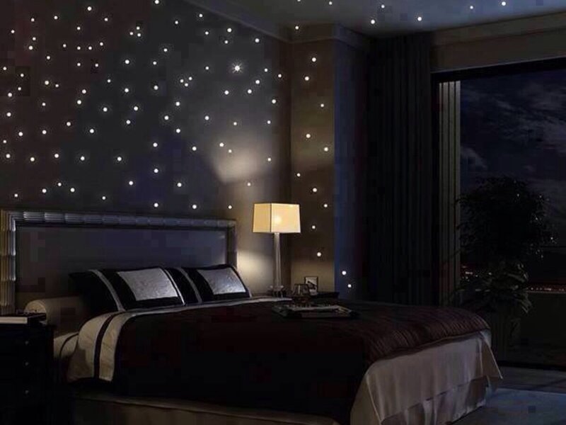 Bedroom with Starry Wall