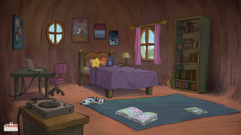 Bedroom with Stuffed Animals