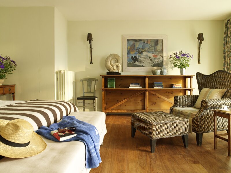 Bedroom with Wicker Furniture
