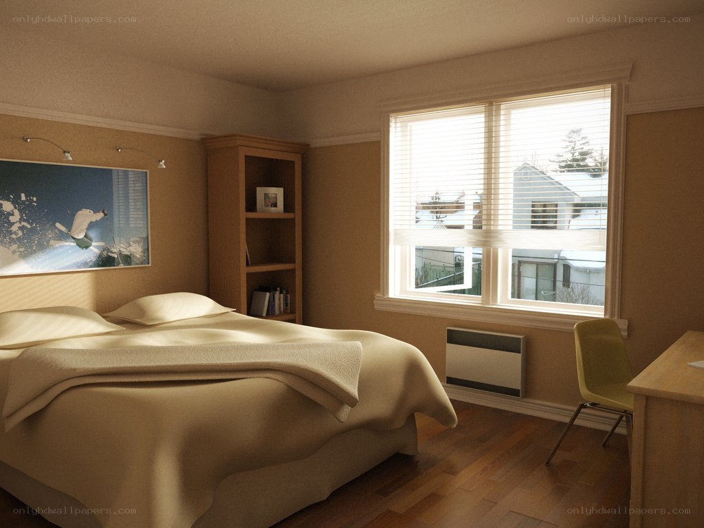 bedroom with window view