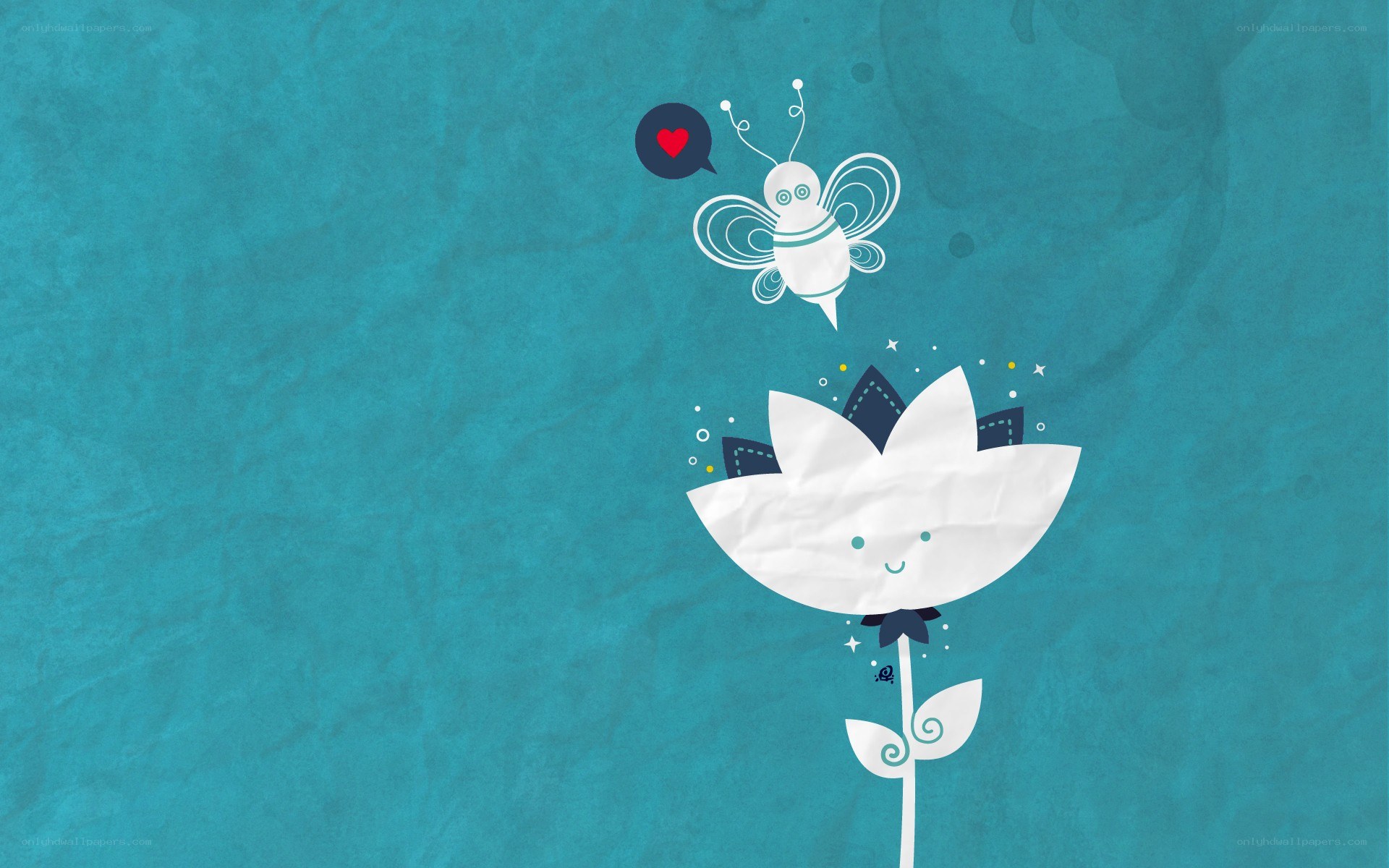 bee and flower illustration