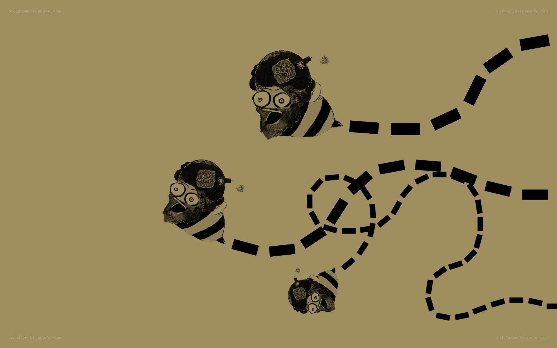 Bee characters in motion