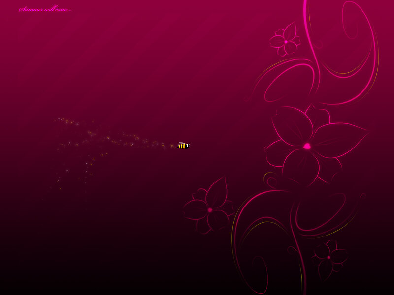 Bee Flying in Dark Space