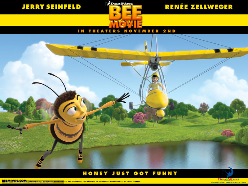 Bee Flying with Airplane