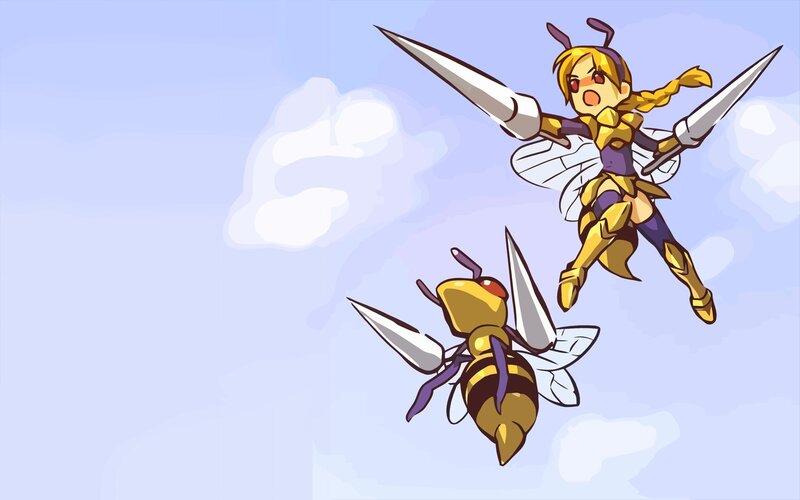 Bee-like Warrior Flying