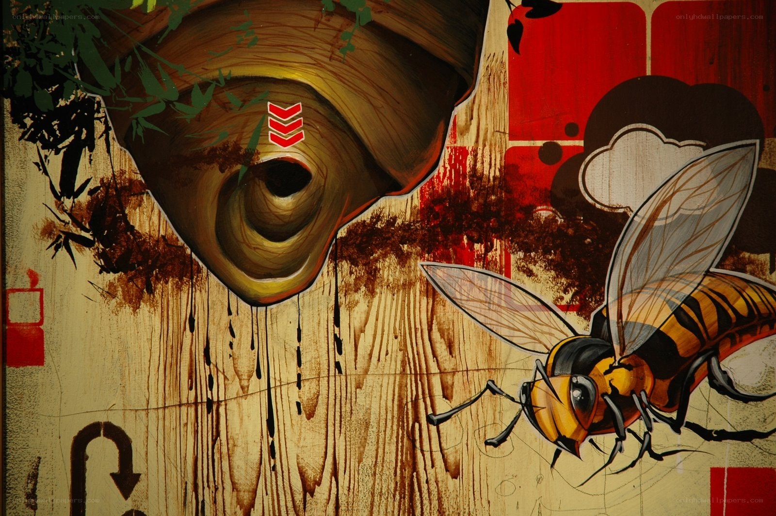 bee near a nest