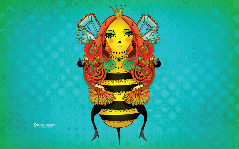 bee queen illustration