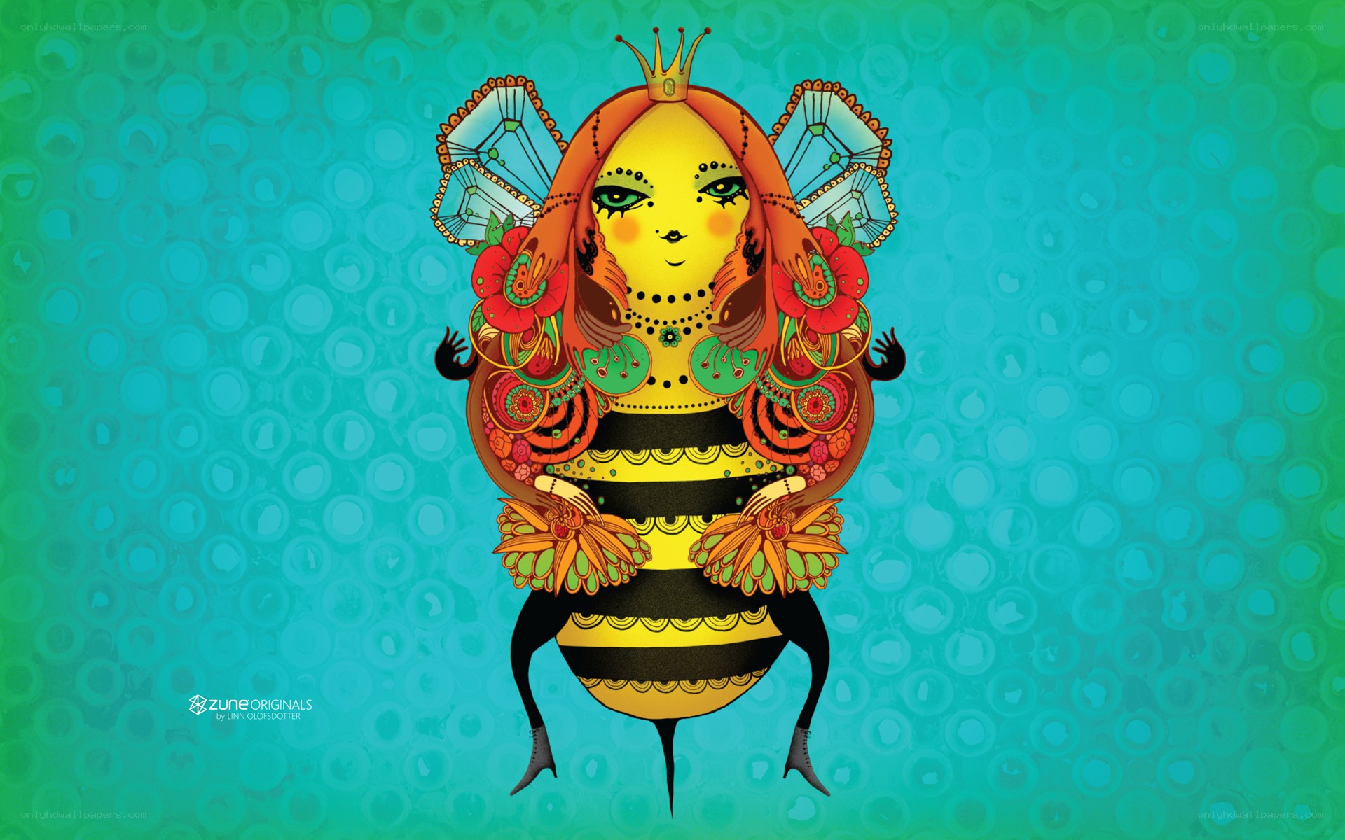 bee queen illustration