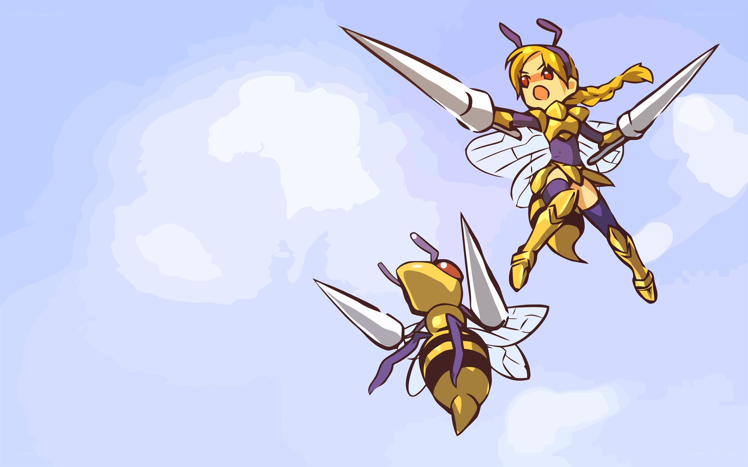 bee warrior in flight
