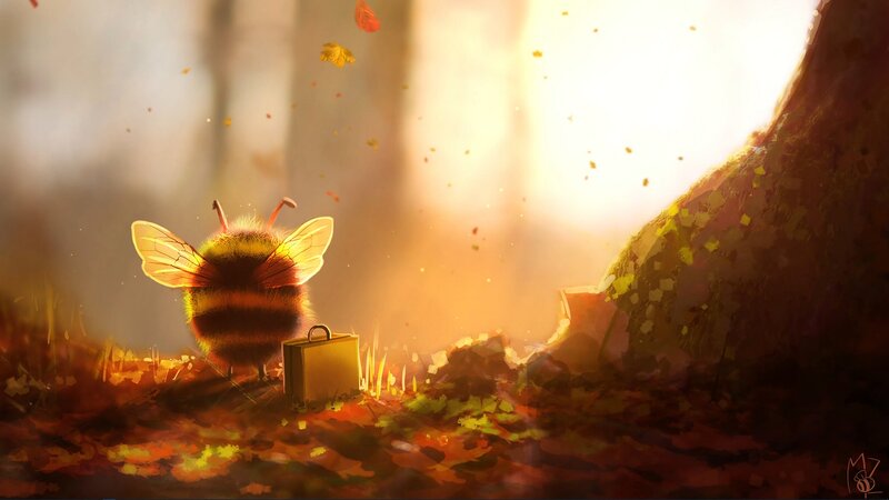 Bee with Suitcase