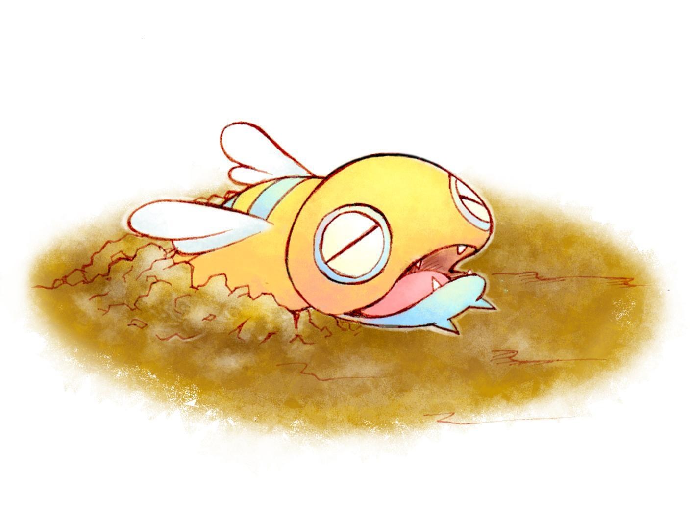 Beedrill digging in dirt