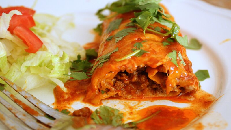 Beef Enchilada on Plate