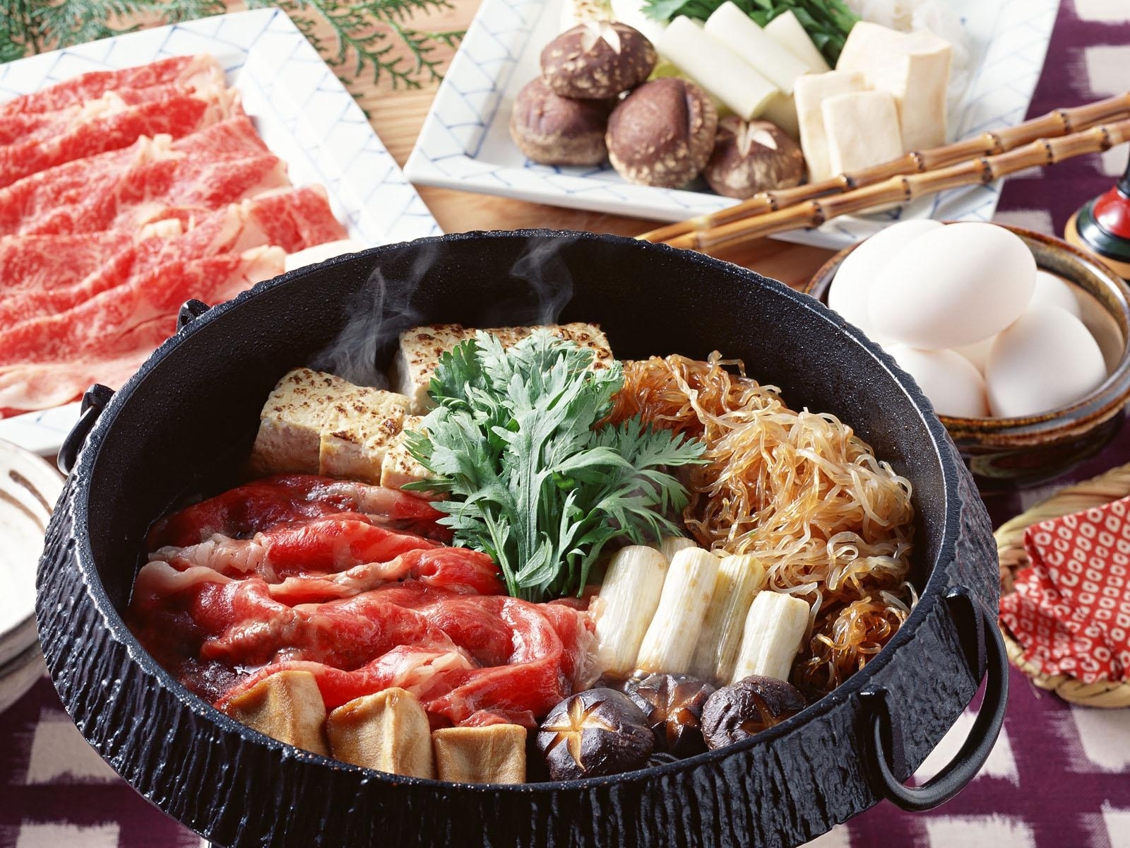 Beef hot pot with vegetables