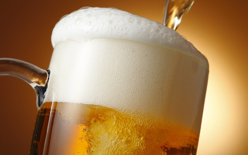 Beer Being Poured — Gold
