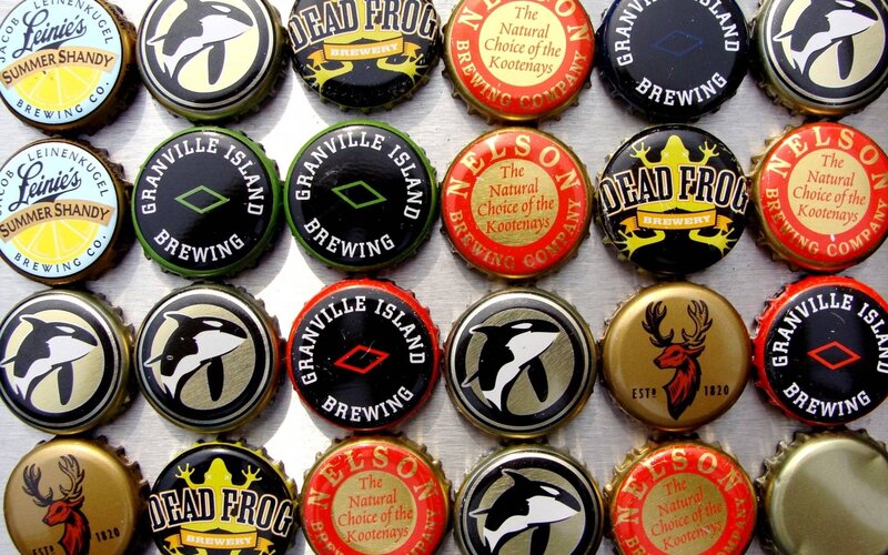 Beer Bottle Caps — Black