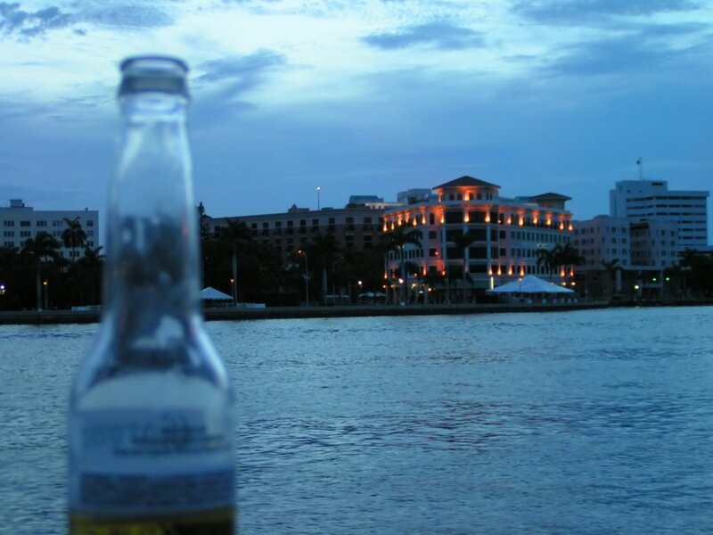 Beer Bottle in Foreground