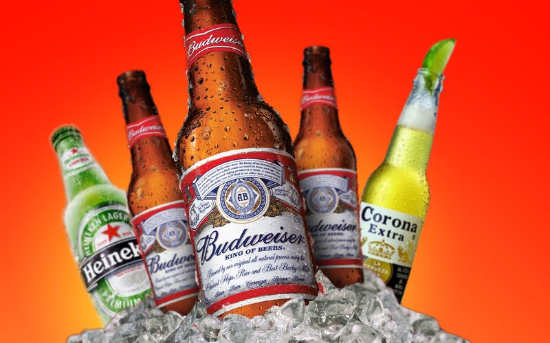 Beer Bottles in Ice