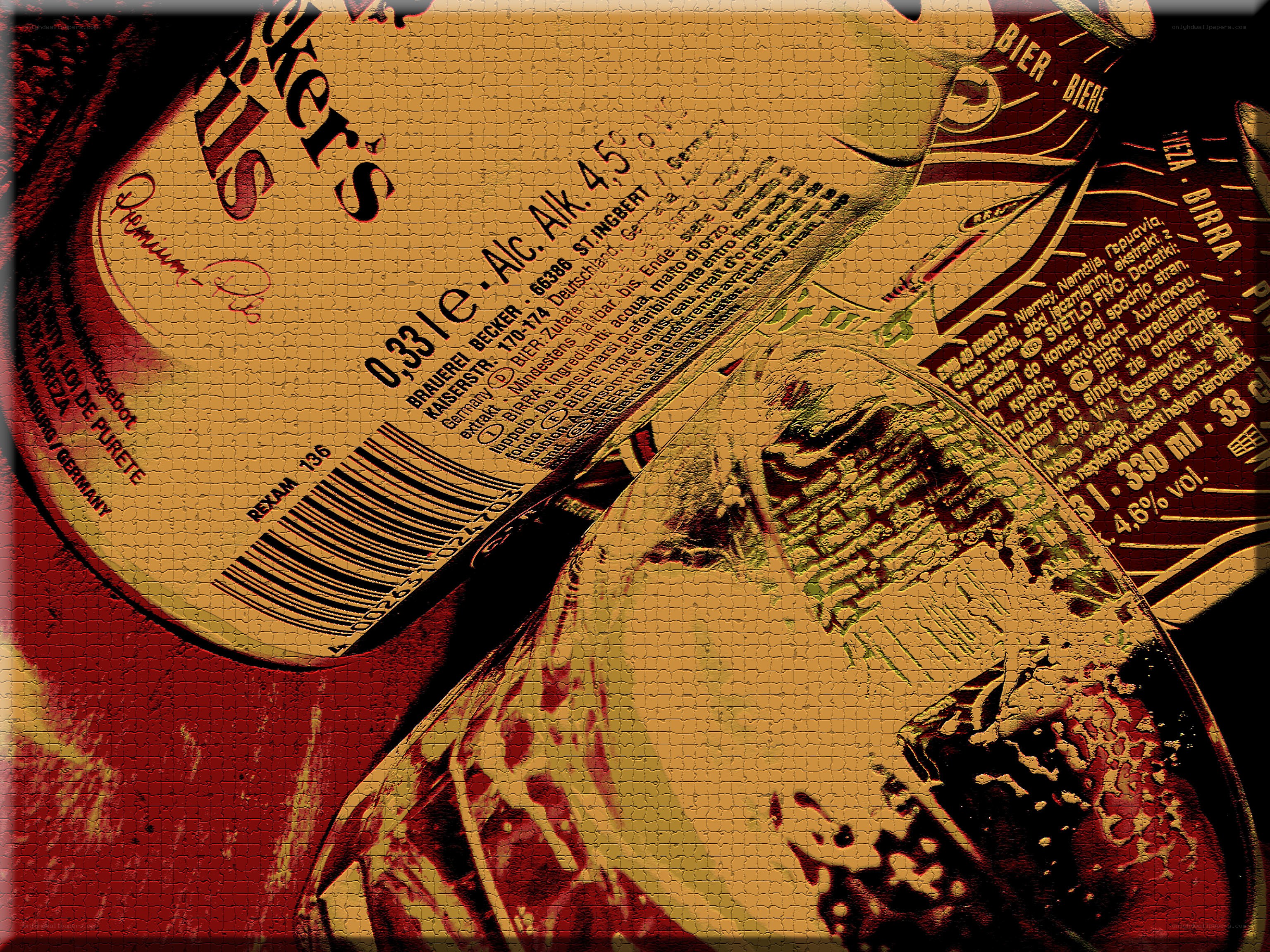 beer cans with labels