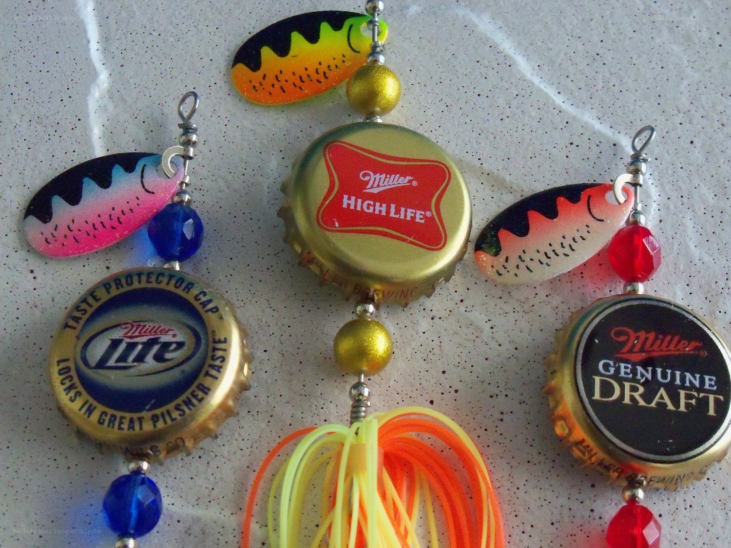 beer cap fishing lures