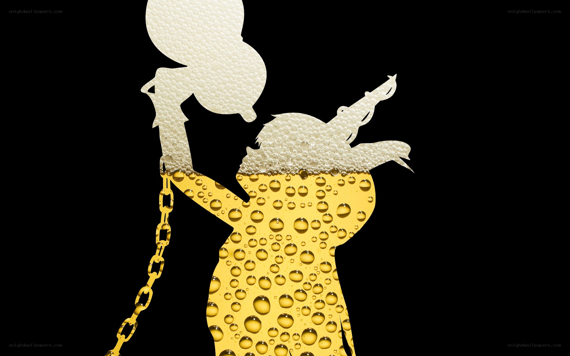 beer foam silhouette art