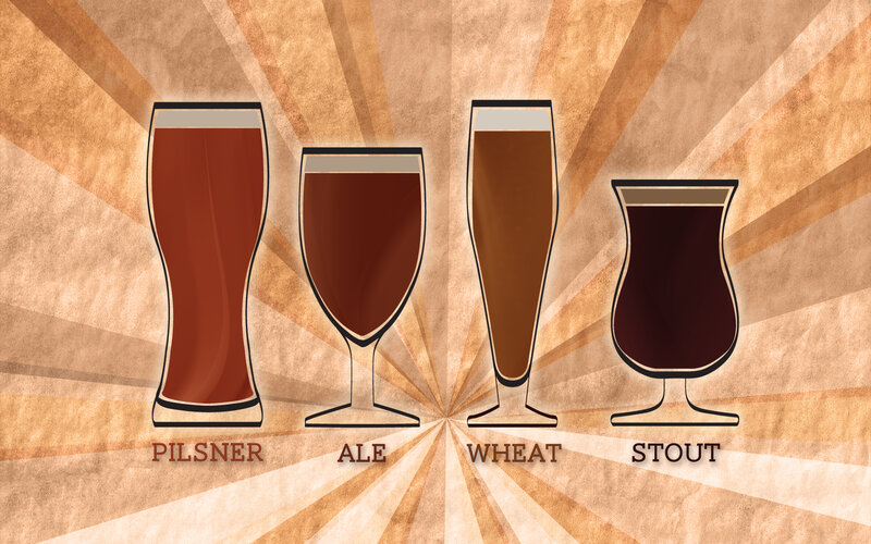 Beer glass types chart