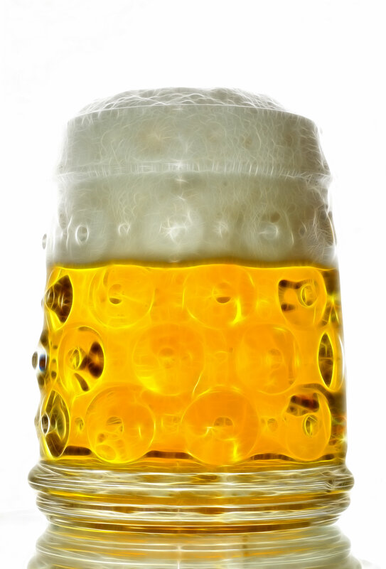 Beer in a Glass Mug — Yellow, Clean