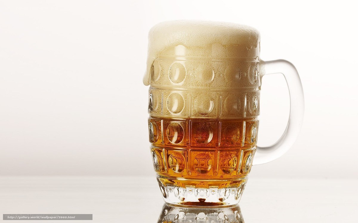 Beer in a glass mug