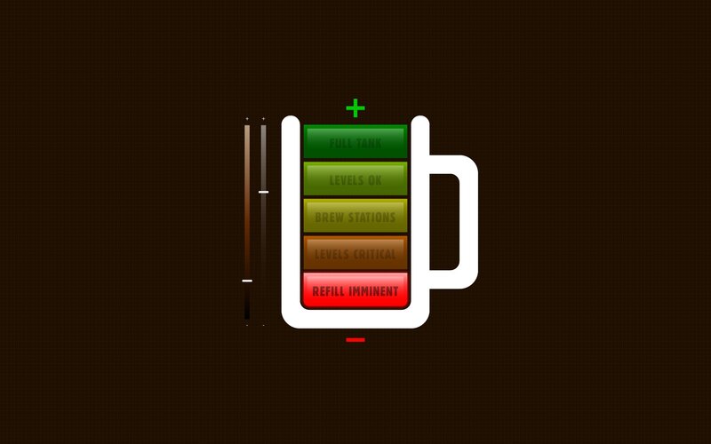 Beer Mug Gauge — Brown, Neutral