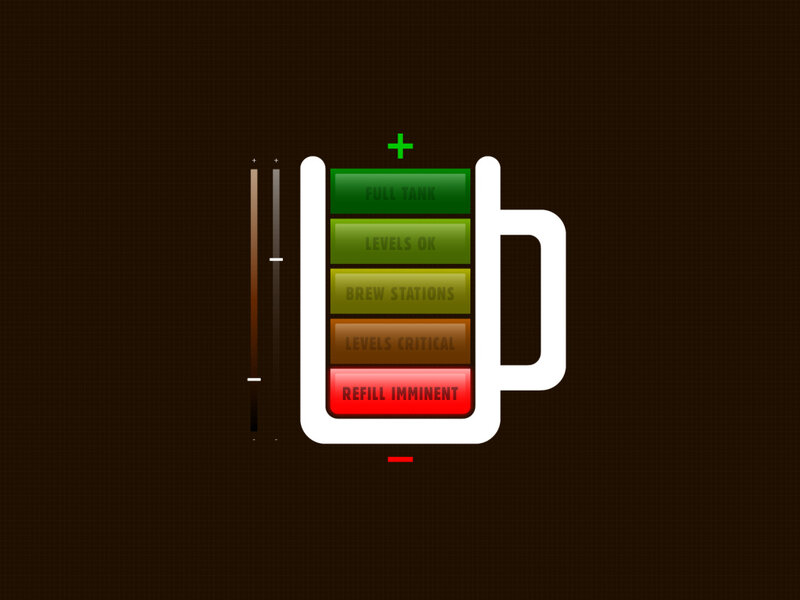 Beer Mug Gauge — Brown