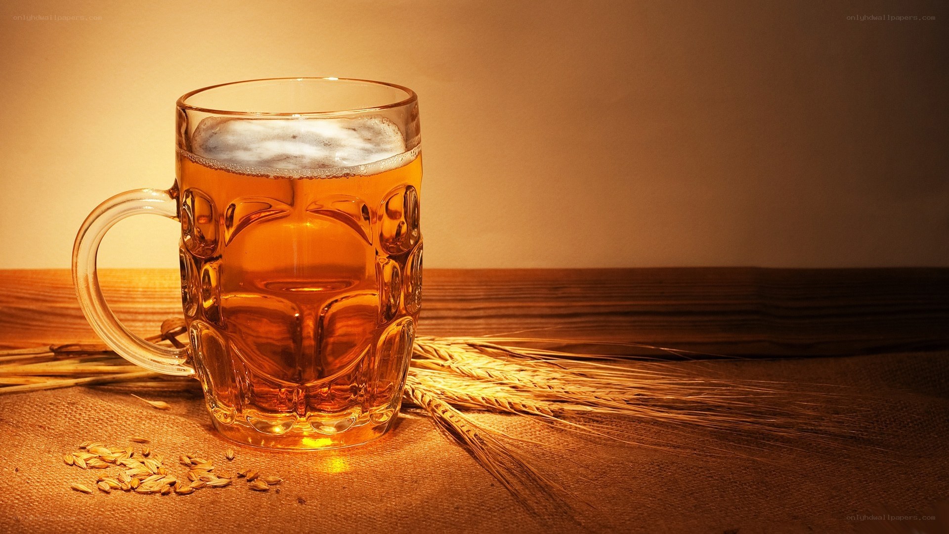 Beer mug with wheat ears