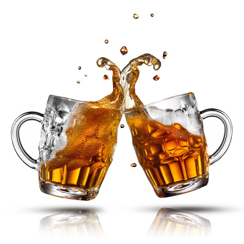 beer mugs clinking