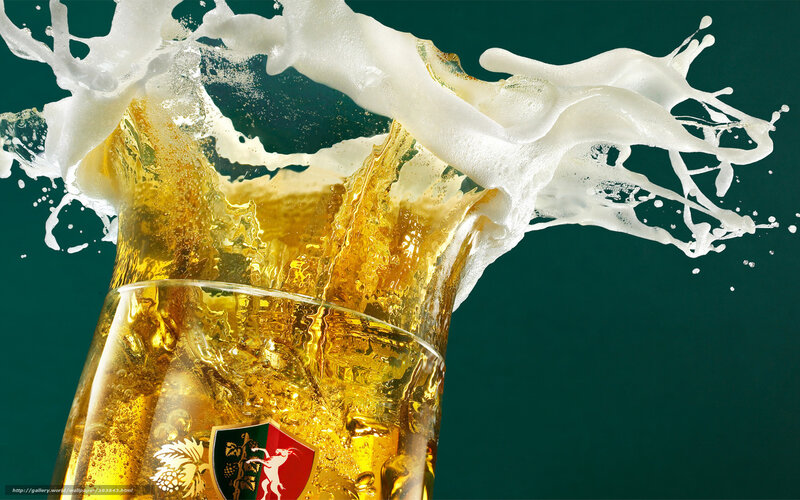 Beer Splashing from Glass