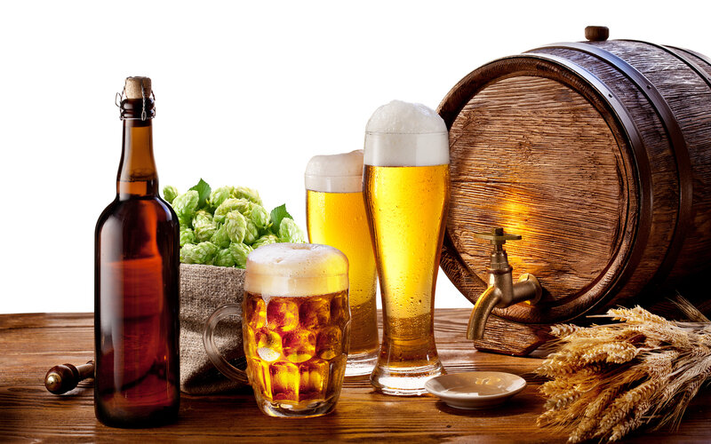 Beer with Hops and Barley — Brown
