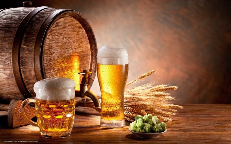 Beer with Hops and Wheat — Brown, Warm