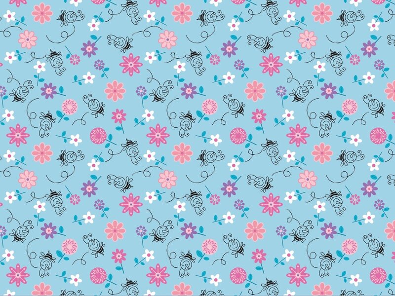 Bees and Flowers Pattern