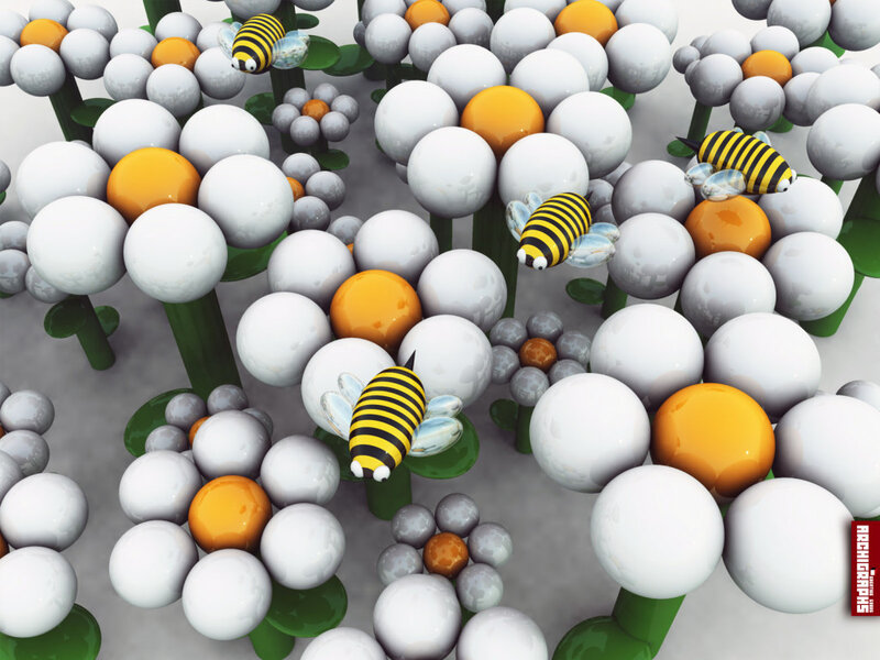 Bees on Spherical Flowers