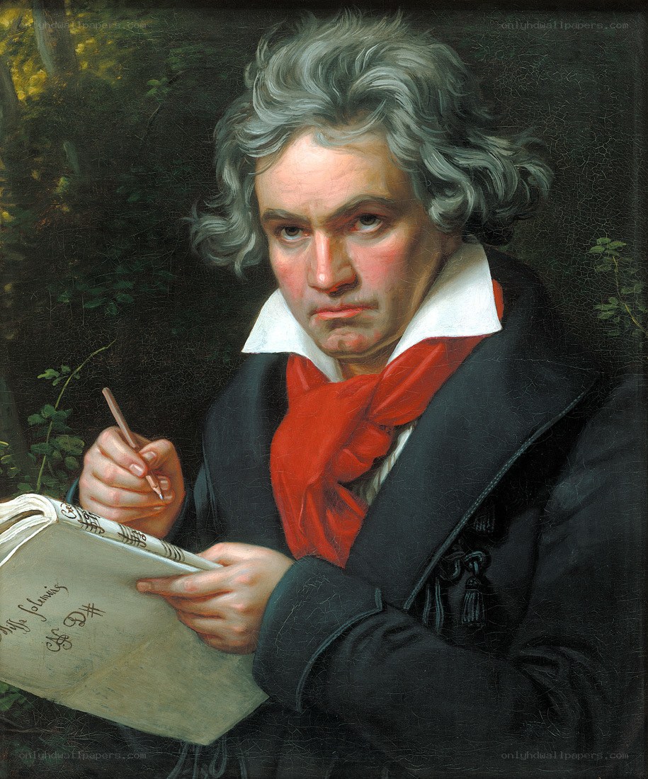 Beethoven composing music