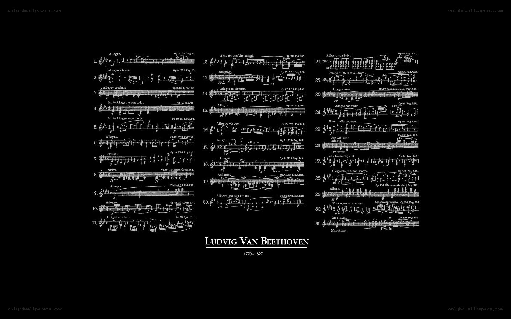Beethoven sheet music collection