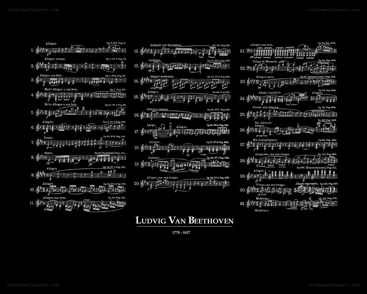 Beethoven sheet music collection