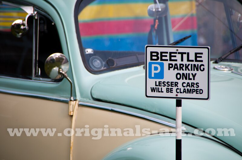 Beetle parking sign