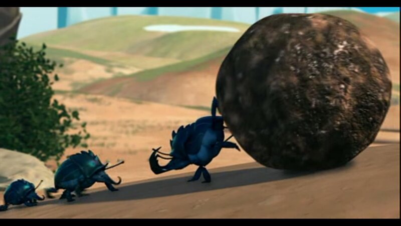 Beetles Pushing a Ball