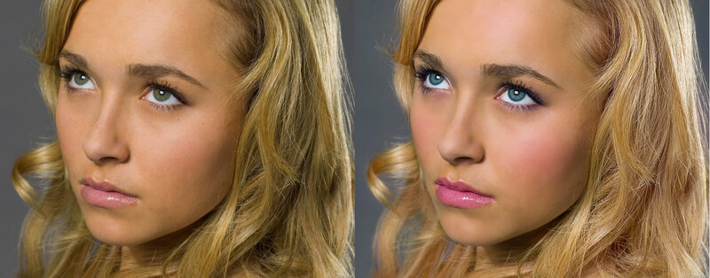 before and after makeup comparison