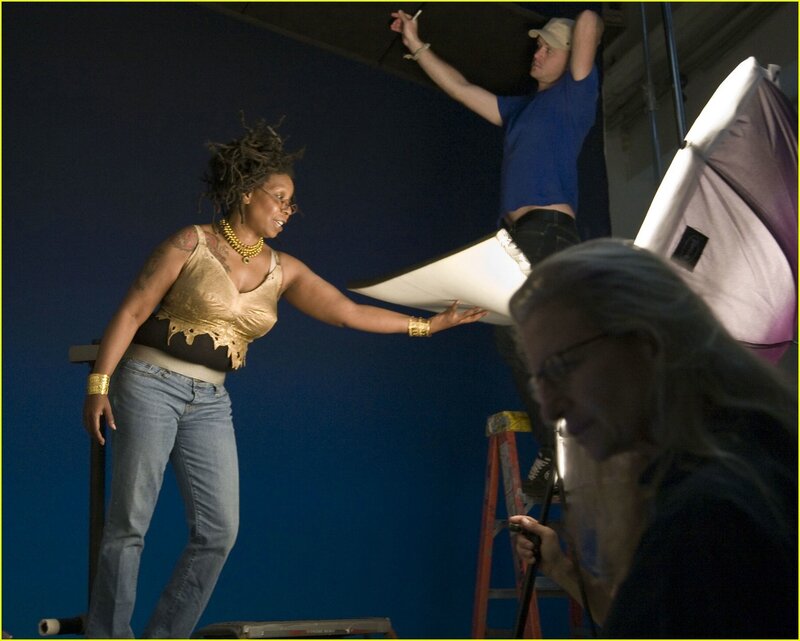 Behind the scenes of a photoshoot